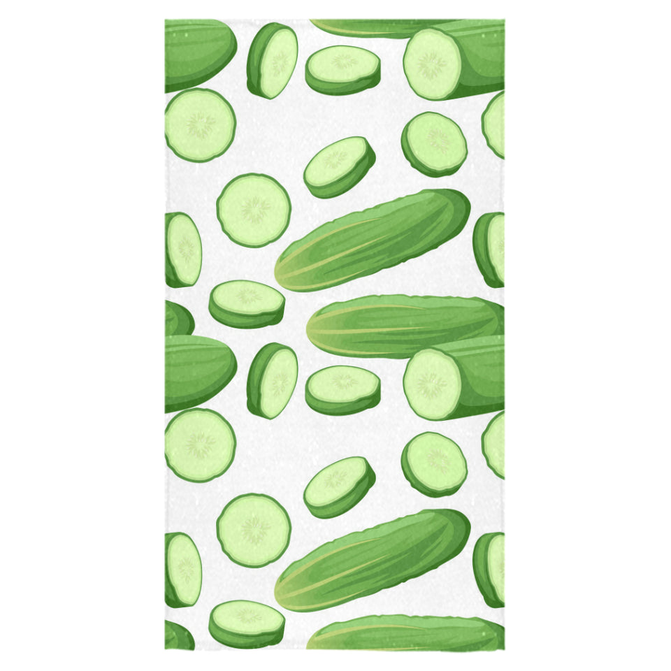 cucumber whole slices pattern Bath Towel