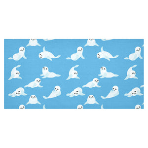 Cute sea lion seal pattern background Tablecloth