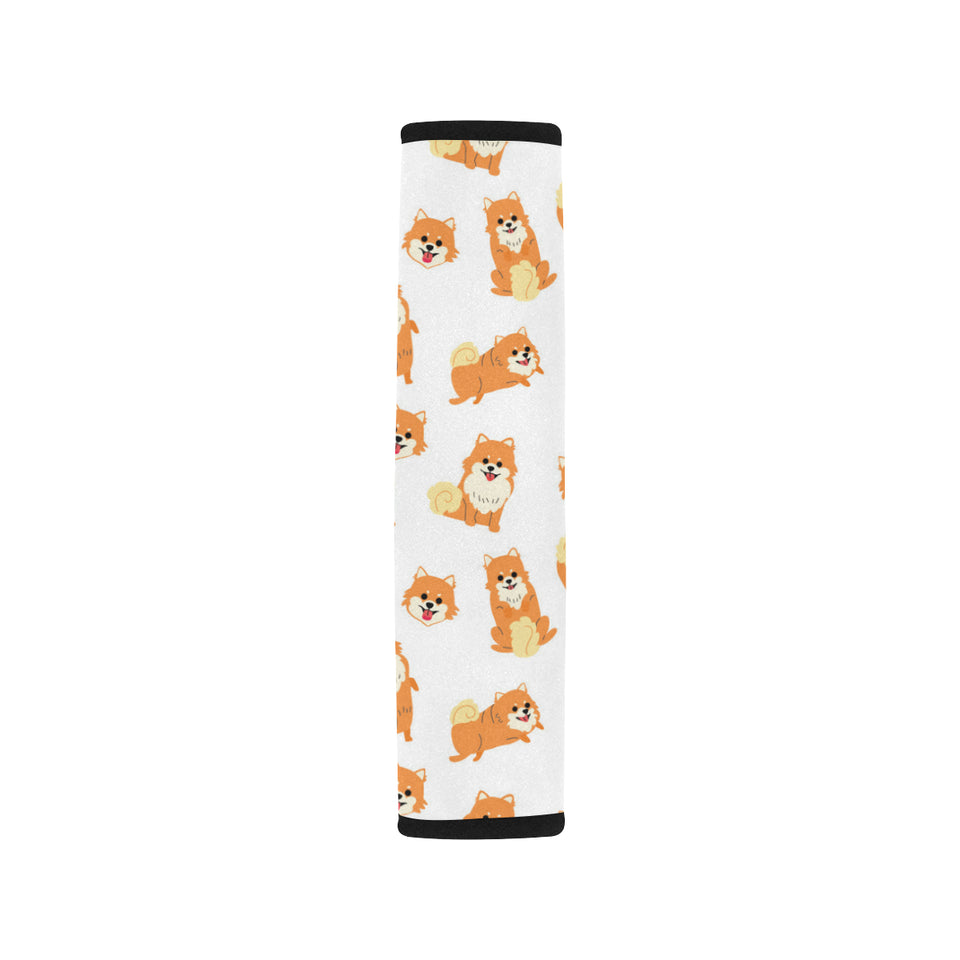 Brown pomeranian pattern Car Seat Belt Cover
