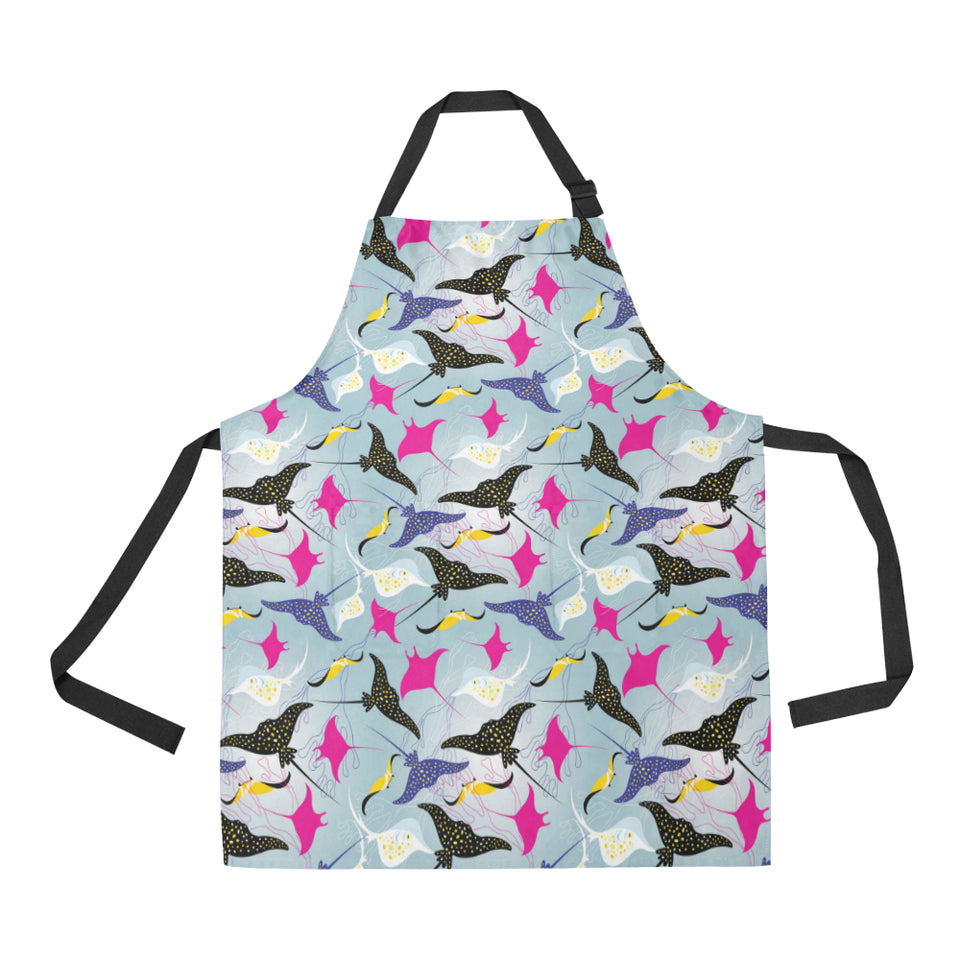 Stingray Pattern Print Design 01 All Over Print Adjustable Apron