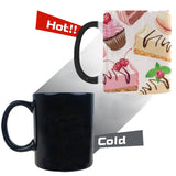 Cake cupcake sweets pattern Morphing Mug Heat Changing Mug