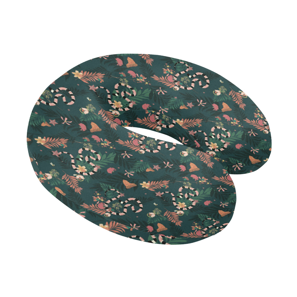 Snake forest pattern U-Shaped Travel Neck Pillow