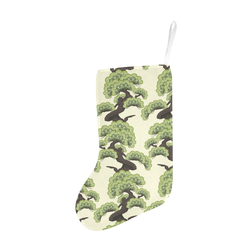 Bonsai pattern Christmas Stocking