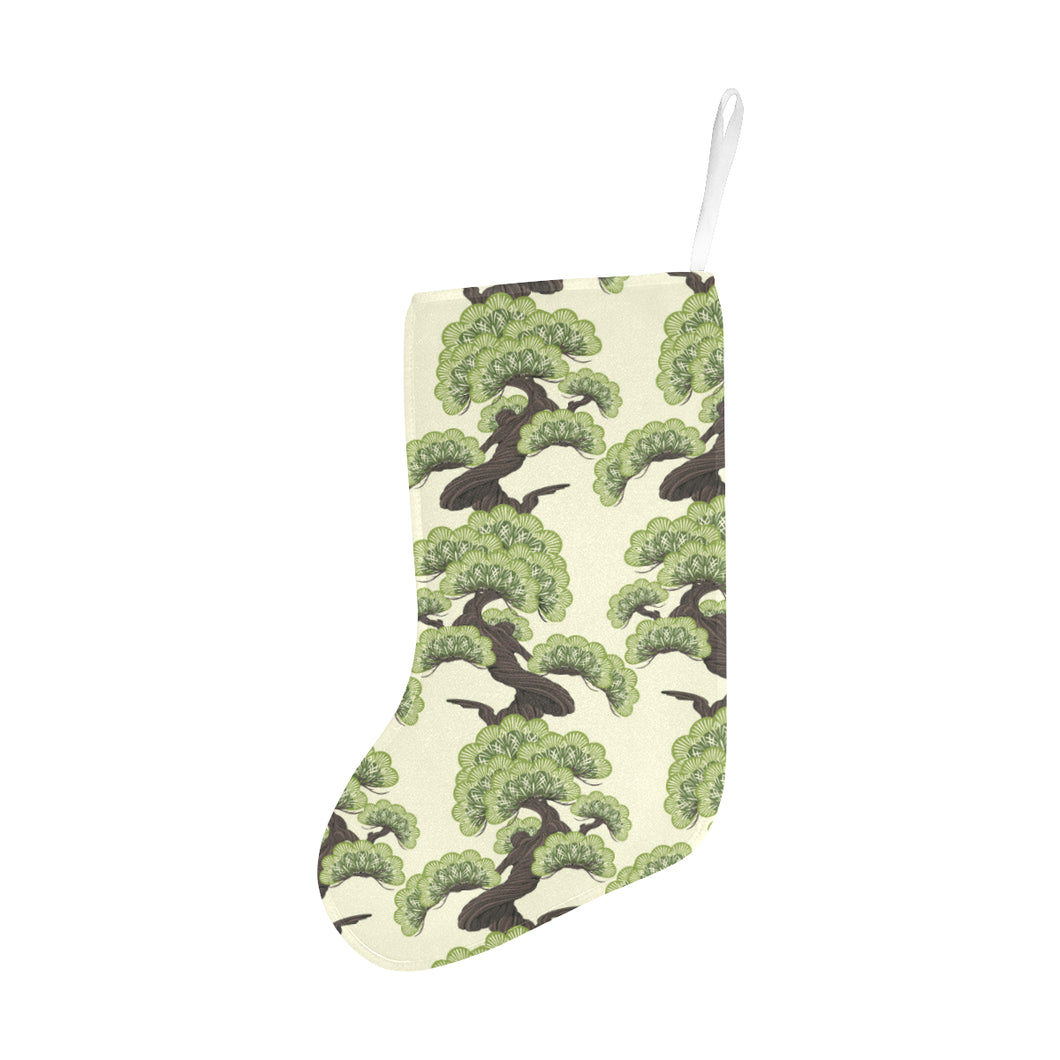 Bonsai pattern Christmas Stocking