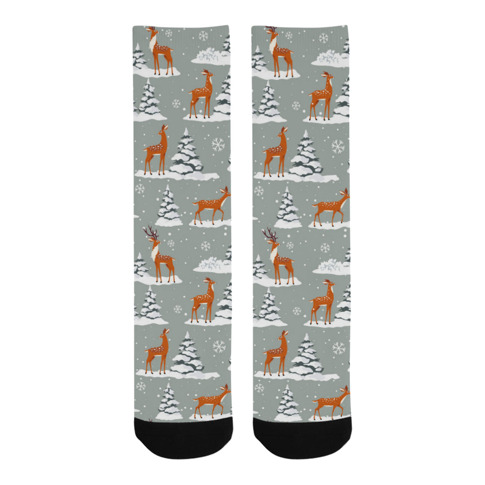 Beautiful deers Winter Christmas Crew Socks