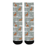 Beautiful deers Winter Christmas Crew Socks