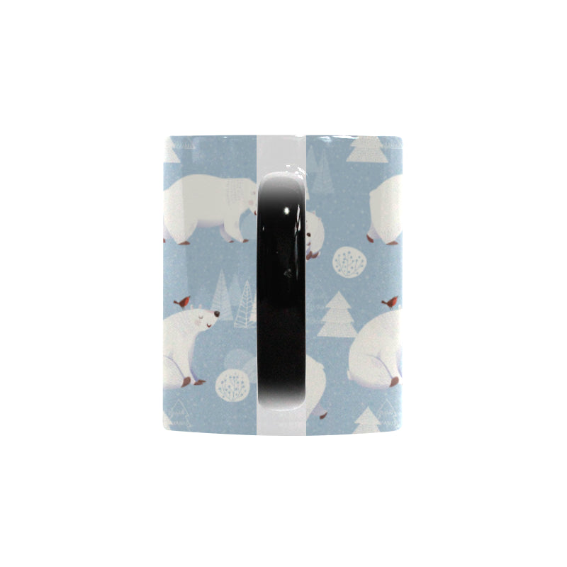 Cute polar bears Christmas decoration pattern Morphing Mug Heat Changing Mug