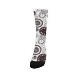 Classic vintage clock pattern Crew Socks