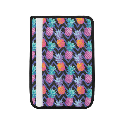 Pineapples pattern zigzag background Car Seat Belt Cover