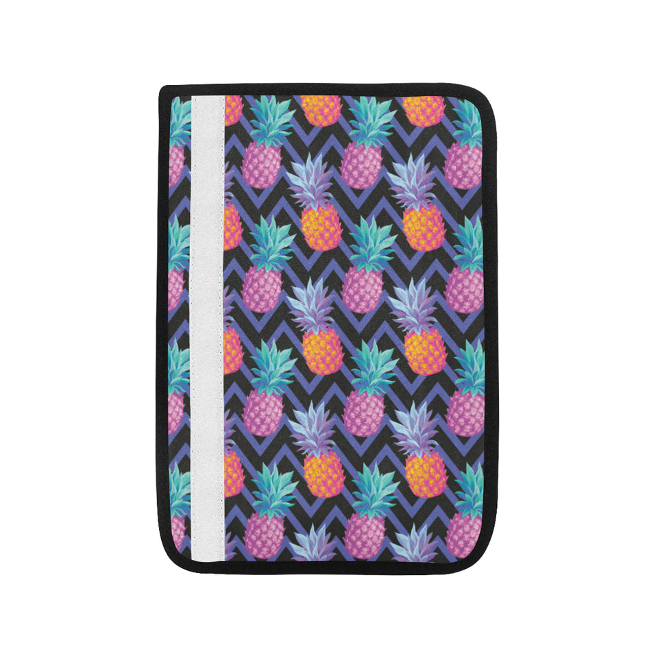 Pineapples pattern zigzag background Car Seat Belt Cover