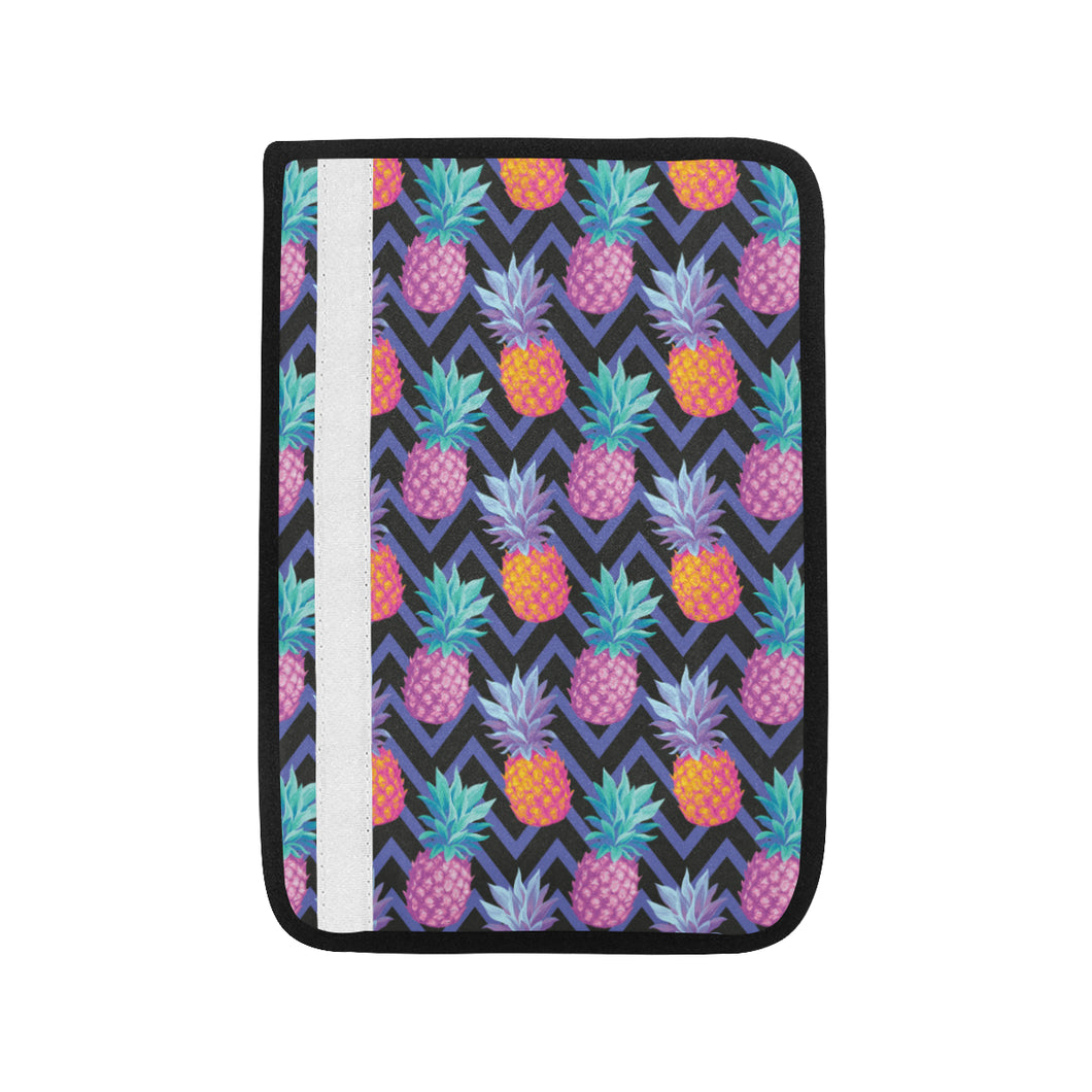 Pineapples pattern zigzag background Car Seat Belt Cover