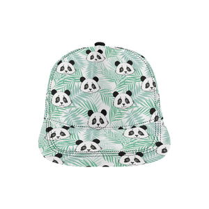 Panda pattern tropical leaves background All Over Print Snapback Cap