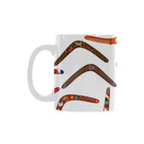 Boomerang Australian aboriginal ornament pattern Classical White Mug (Fulfilled In US)
