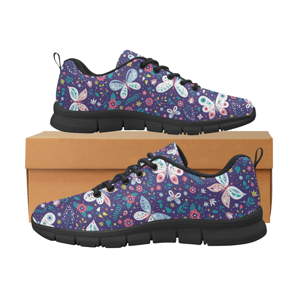Colorful butterfly flower pattern.eps Men's Sneaker Shoes