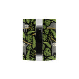 Cute sloths tropical palm leaves black background Morphing Mug Heat Changing Mug