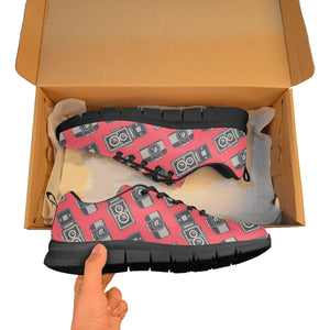 Camera Pattern Print Design 05 Men's Breathable Sneakers ( Model 055)