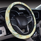 Hand drawn sea turtle fish pattern Car Steering Wheel Cover