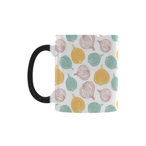 colorful onions white background Morphing Mug Heat Changing Mug