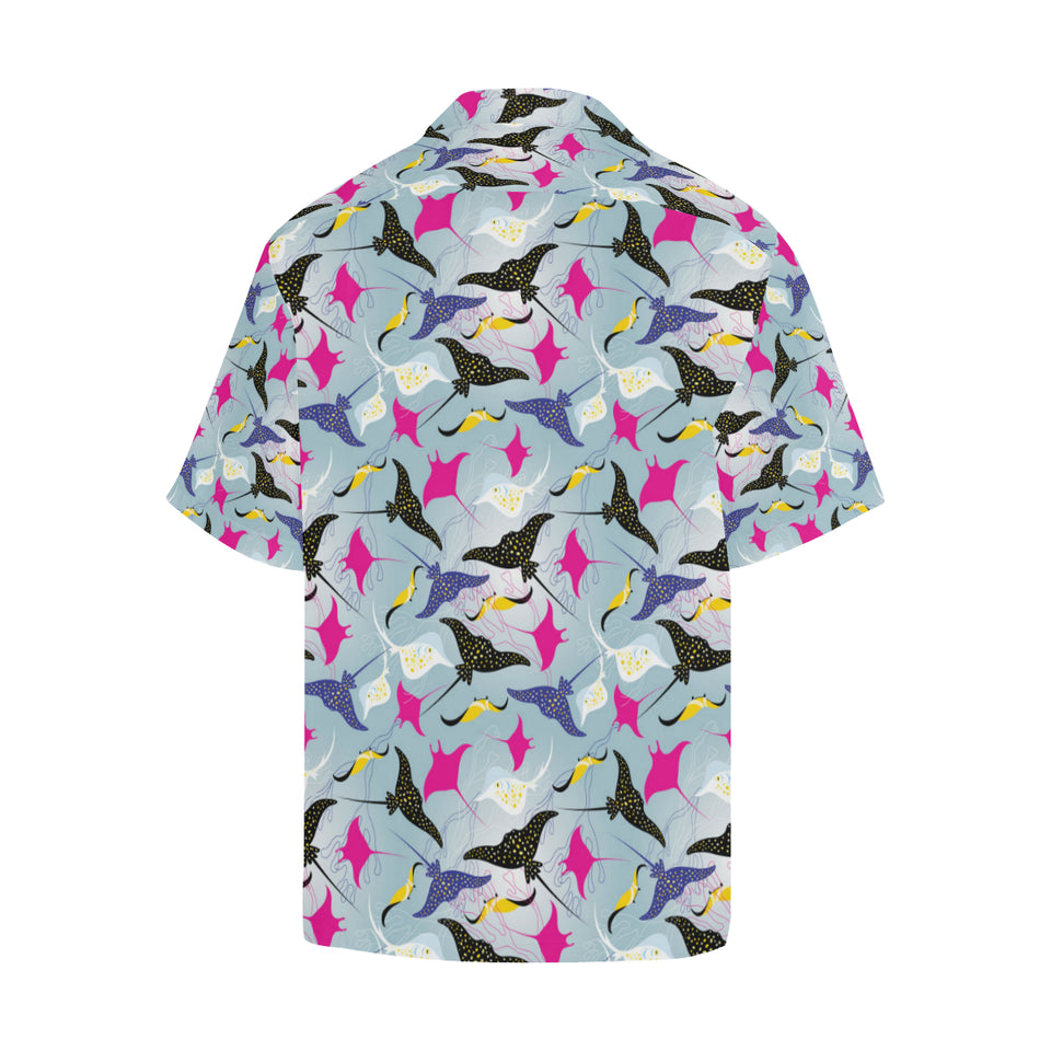 Stingray Pattern Print Design 01 Men's All Over Print Hawaiian Shirt (Model T58)