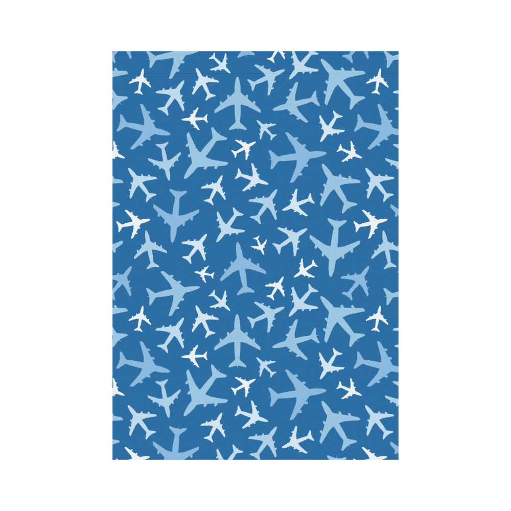 Airplane pattern in the sky House Flag Garden Flag