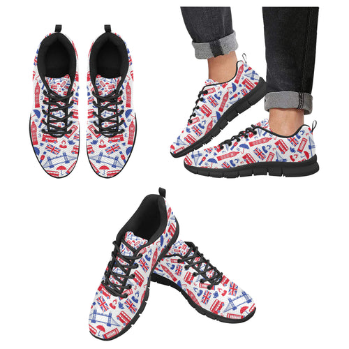 British Pattern Print Design 01 Men's Breathable Sneakers ( Model 055)