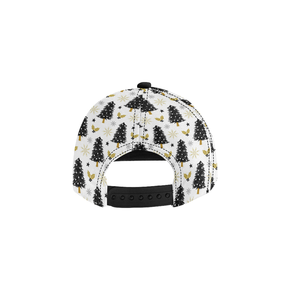 Christmas tree holly snow star pattern All Over Print Snapback Cap