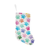 Dog Paws Pattern Print Design 01 Christmas Stocking