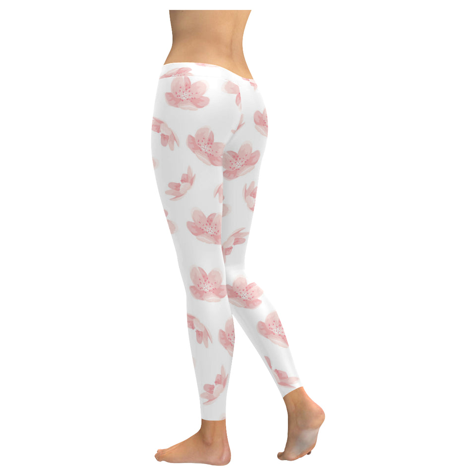 Pink sakura cherry blossom pattern Women's Legging Fulfilled In US