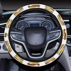 Hamburger Pattern Print Design 02 Car Steering Wheel Cover