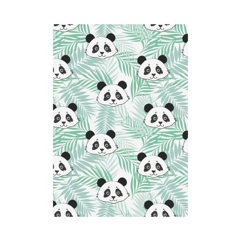 Panda pattern tropical leaves background House Flag Garden Flag