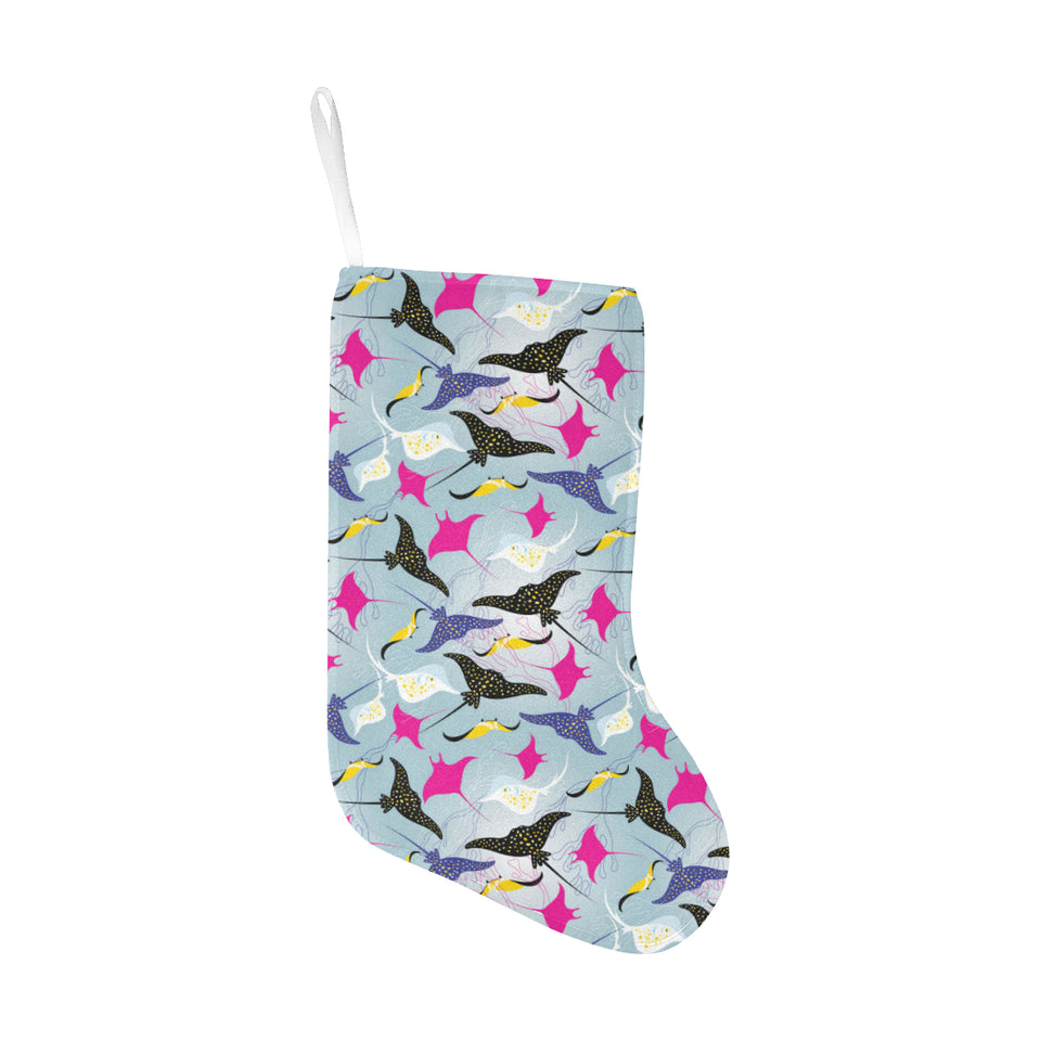 Stingray Pattern Print Design 01 Christmas Stocking