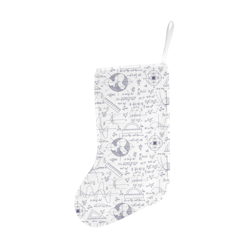 Math Pattern Print Design 03 Christmas Stocking