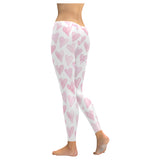 Watercolor pink heart pattern Women's Legging Fulfilled In US