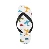 Airplane star cloud colorful Unisex Flip Flops