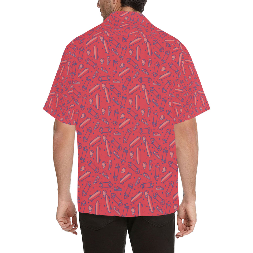 Skate Board Pattern Print Design 01 Men's All Over Print Hawaiian Shirt (Model T58)