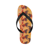 red rooster chicken cock pattern Unisex Flip Flops