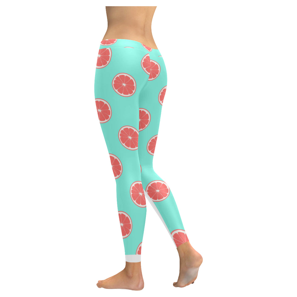 Grapefruit green background Women's Legging Fulfilled In US