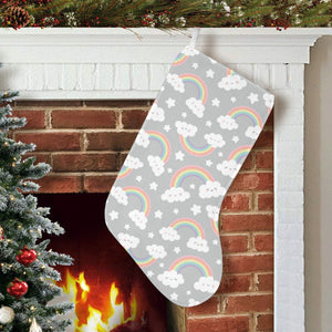 Cute rainbow clound star pattern Christmas Stocking