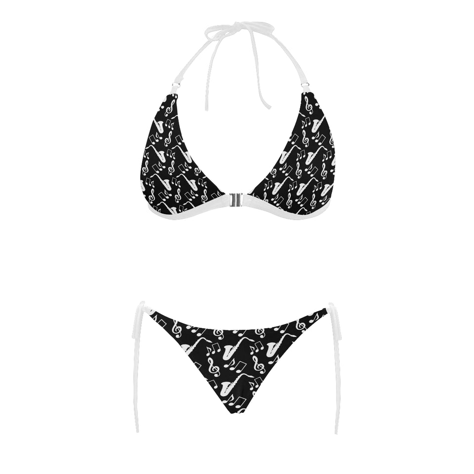 Saxophone music notes treble clef black white them Sexy Bikinis Two-Piece Swimsuits