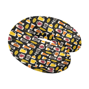 Beer type pattern U-Shaped Travel Neck Pillow