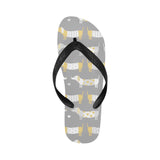 Cute dachshund dog pattern Unisex Flip Flops