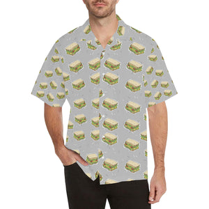 Sandwich Pattern Print Design 05 Men's All Over Print Hawaiian Shirt (Model T58)