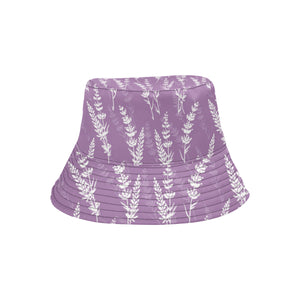 Lavender flowers purple pattern Unisex Bucket Hat