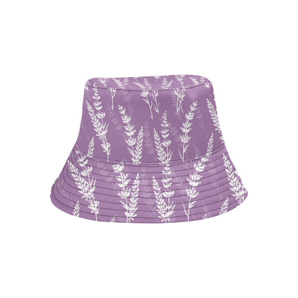 Lavender flowers purple pattern Unisex Bucket Hat