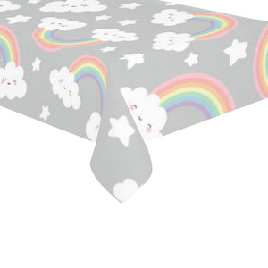 Cute rainbow clound star pattern Tablecloth