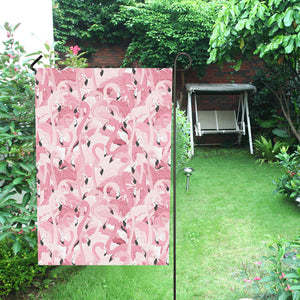 Pink flamingos pattern background House Flag Garden Flag