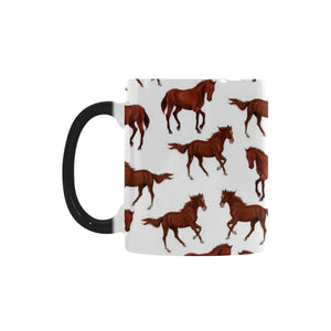 Horses running pattern background Morphing Mug Heat Changing Mug