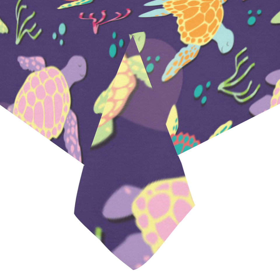 Colorful sea turtle pattern Tablecloth