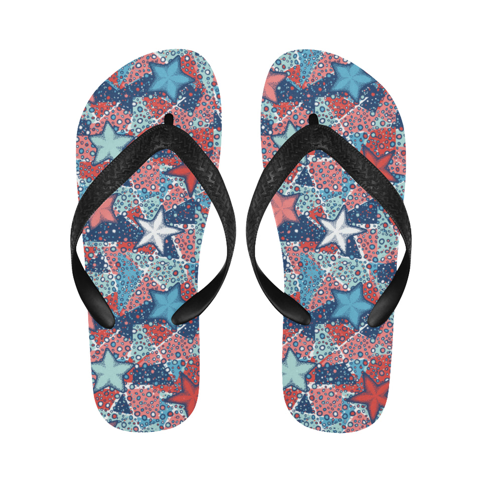 Hand drawn colorful starfish Unisex Flip Flops