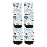 Cute dolphins Childish Style pattern Crew Socks